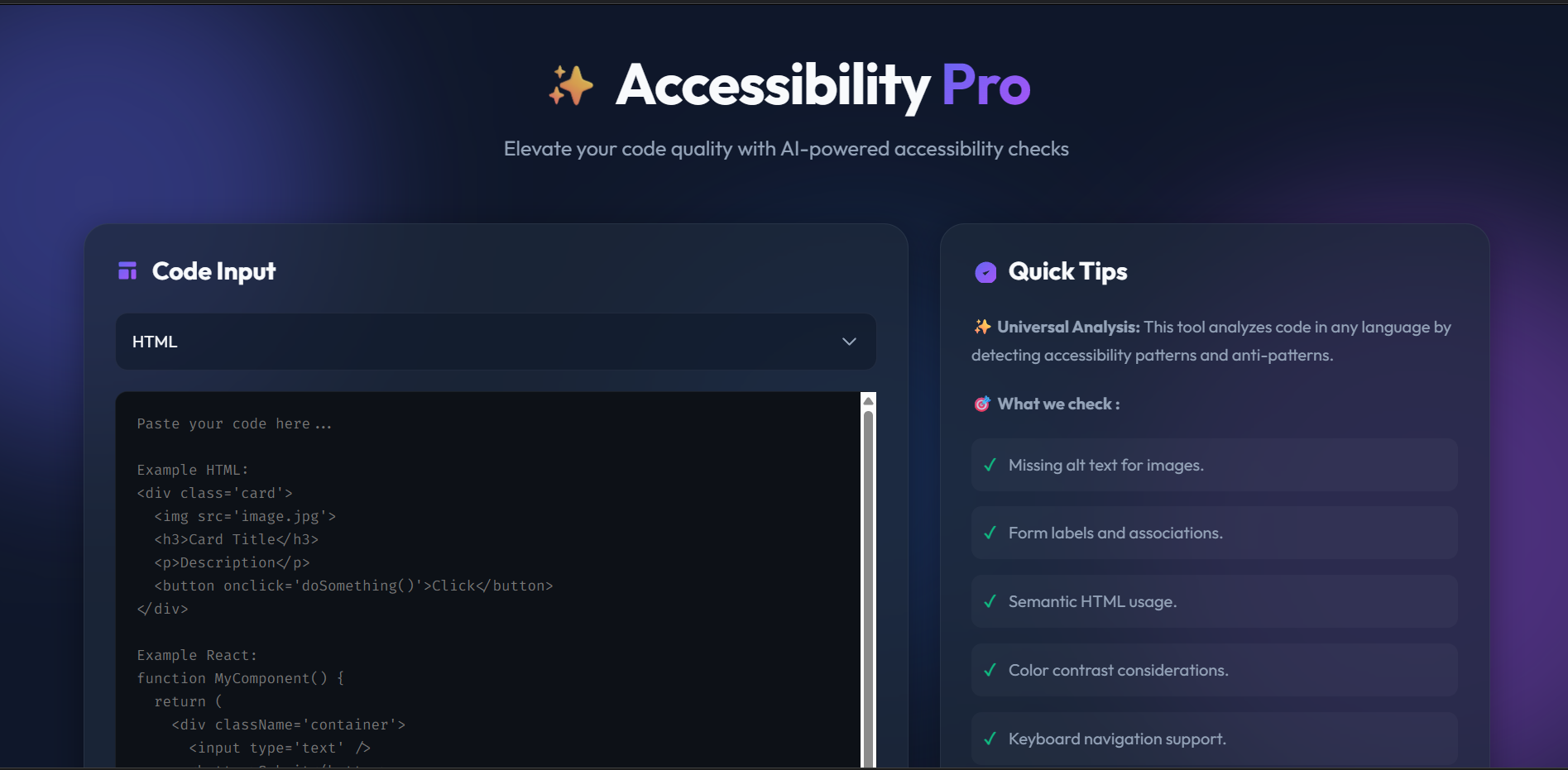 Image of Accessibility Code Analyzer